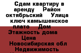 Сдам квартиру в аренду! › Район ­ октябрьский  › Улица ­ ключ-камышенское плато  › Дом ­ 13 › Этажность дома ­ 9 › Цена ­ 9 000 - Новосибирская обл. Недвижимость » Квартиры аренда   